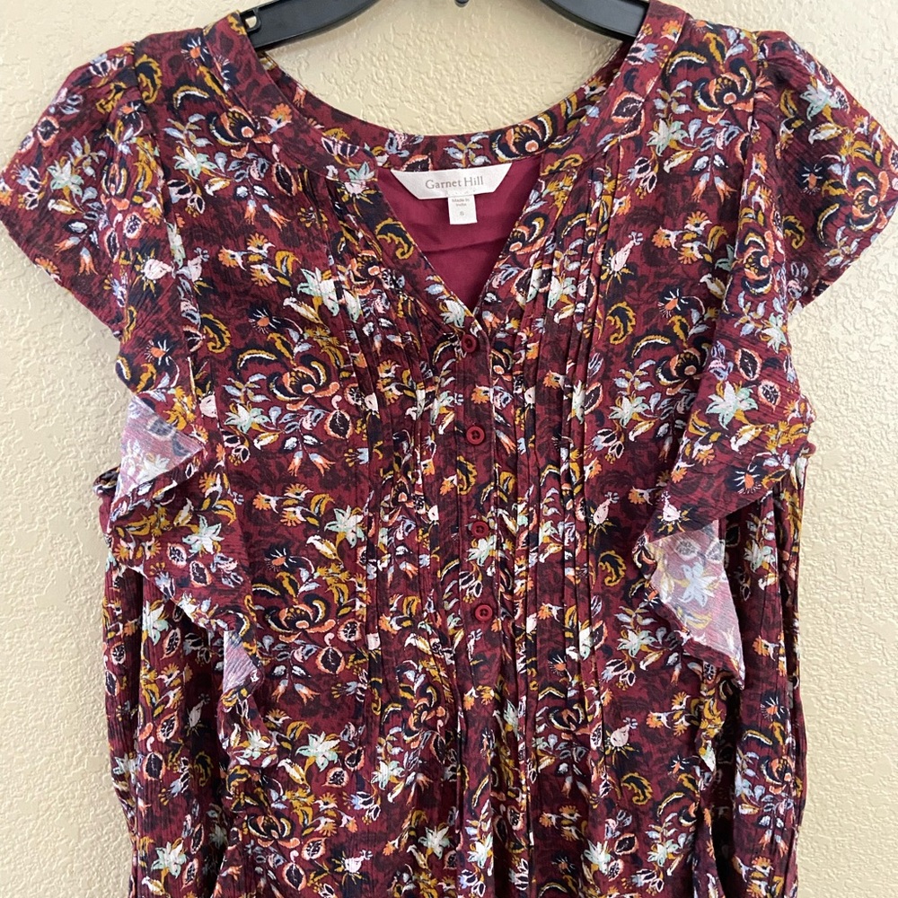 Garnet Hill River's Edge Crepe Dress Sz Small - Picture 5 of 14